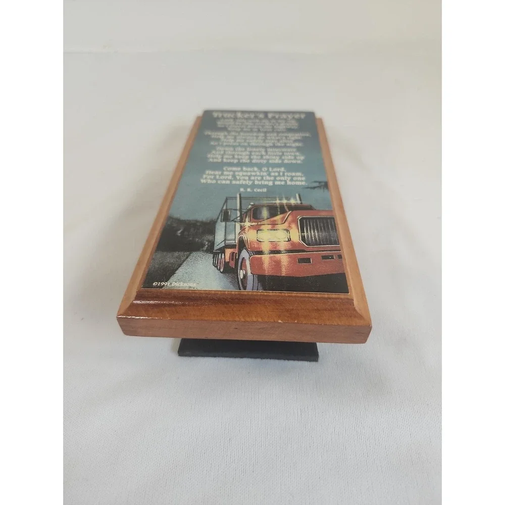 A Trucker's Prayer Standing Table Plaque‎ With Hanger